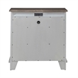 Pemberly Row Bedside Chest with Charging Station in Riverstone White