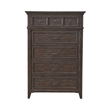 Pemberly Row 5 Drawer Chest with Cedar Lined Drawer in Saddle Brown