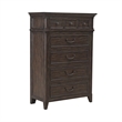 Pemberly Row 5 Drawer Chest with Cedar Lined Drawer in Saddle Brown