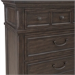 Pemberly Row 5 Drawer Chest with Cedar Lined Drawer in Saddle Brown