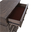 Pemberly Row 5 Drawer Chest with Cedar Lined Drawer in Saddle Brown