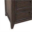 Pemberly Row 5 Drawer Chest with Cedar Lined Drawer in Saddle Brown