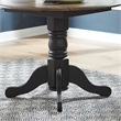 Pemberly Row 3 Pc Drop Leaf Dining Set Wood Black Antique Honey Finish