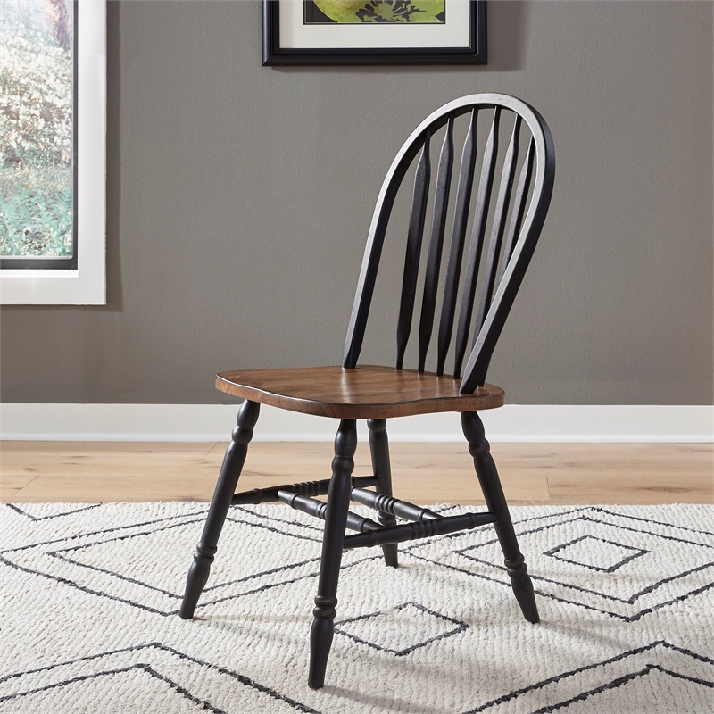 Pemberly Row 3 Pc Drop Leaf Dining Set Wood Black Antique Honey Finish