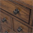 Pemberly Row Queen Sleigh Bed with Dresser Mirror and Chest in Medium Brown