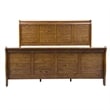 Pemberly Row King Sleigh Bed with Center Slat Support in Medium Brown