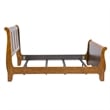 Pemberly Row King Sleigh Bed with Center Slat Support in Medium Brown