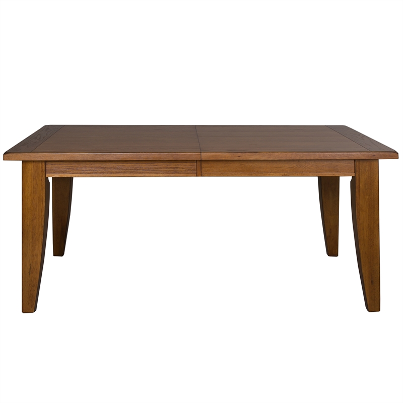 Pemberly Row 5 Piece Dining Table Set with Bow Back Chairs in Rustic Oak