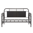 Pemberly Row Twin Metal Day Bed with Turned Spindles in Black