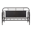 Pemberly Row Twin Metal Day Bed with Turned Spindles in Black