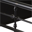 Pemberly Row Twin Metal Day Bed with Turned Spindles in Black