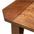 Pemberly Row Rectangular Leg Dining Table with 2 Leaves in Rustic Oak
