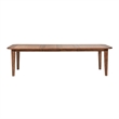 Pemberly Row Rectangular Leg Dining Table with 2 Leaves in Rustic Oak