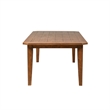 Pemberly Row Rectangular Leg Dining Table with 2 Leaves in Rustic Oak