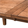 Pemberly Row Rectangular Leg Dining Table with 2 Leaves in Rustic Oak