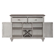Pemberly Row Cottage Buffet with Wine Storage and Glass Holders in White