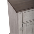 Pemberly Row Cottage Buffet with Wine Storage and Glass Holders in White