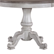 Pemberly Row Round to Oval Pedestal Dining Table with Leaf in White