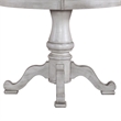 Pemberly Row Round to Oval Pedestal Dining Table with Leaf in White