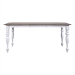 Pemberly Row 7 Piece Rectangular Dining Set with X Back Chairs in White