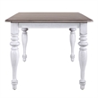 Pemberly Row 7 Piece Rectangular Dining Set with X Back Chairs in White