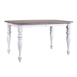 Pemberly Row 7 Piece Rectangular Dining Set with X Back Chairs in White