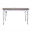 Pemberly Row 7 Piece Rectangular Dining Set with X Back Chairs in White