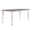 Pemberly Row 7 Piece Rectangular Dining Set with X Back Chairs in White