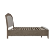 Pemberly Row King Upholstered Bed with Dresser Mirror Chest and Nightstand