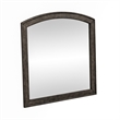 Pemberly Row Arched Beveled Mirror with Bolt-On Supports in Coffee Bean