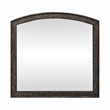 Pemberly Row Arched Beveled Mirror with Bolt-On Supports in Coffee Bean