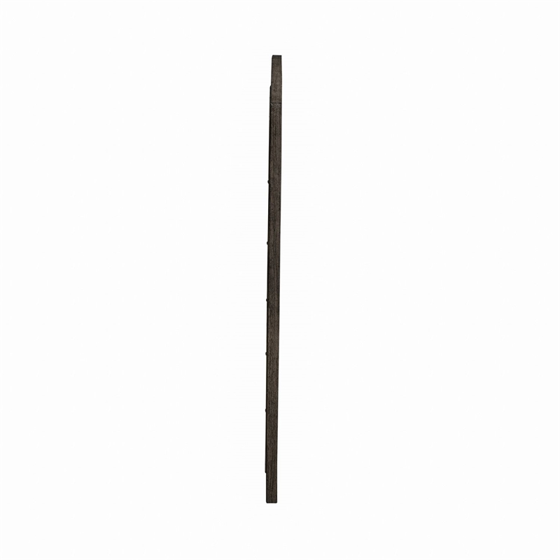 Pemberly Row Arched Beveled Mirror with Bolt-On Supports in Coffee Bean