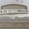 Pemberly Row Queen Upholstered Bed with Dresser Mirror Chest and Nightstand