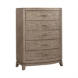 Pemberly Row Queen Upholstered Bed with Dresser Mirror Chest and Nightstand