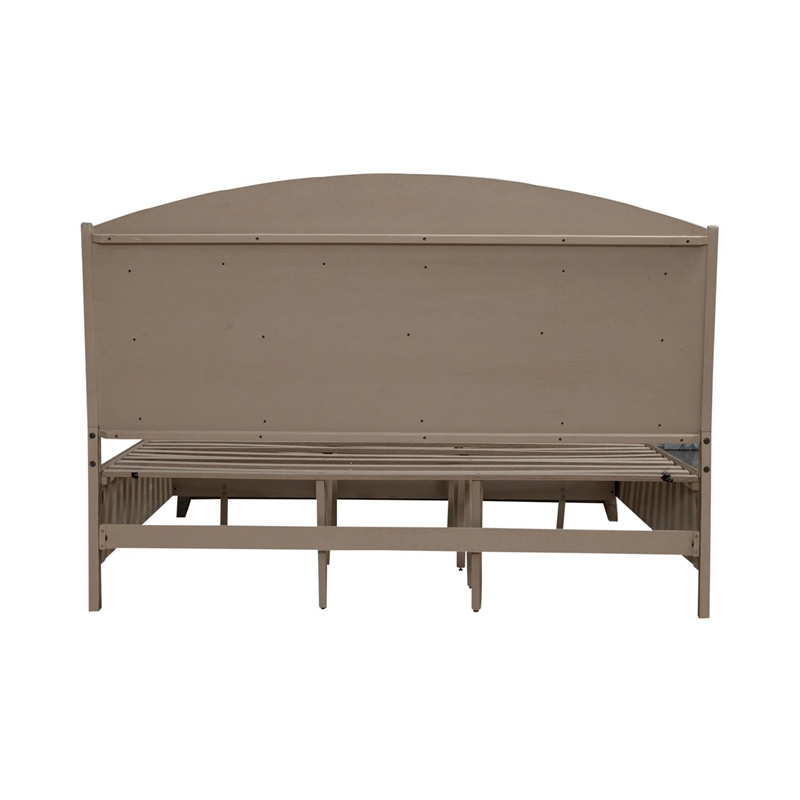 Pemberly Row King Upholstered Bed with Dresser Mirror and Nightstand
