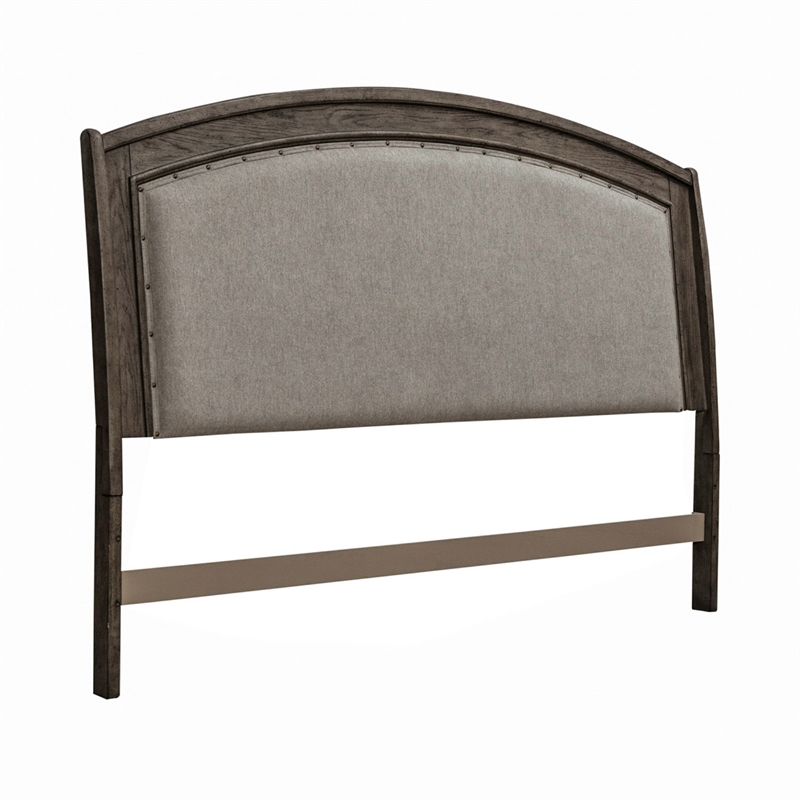 Pemberly Row Queen Panel Headboard with Starburst Veneer in Coffee Bean