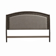 Pemberly Row Queen Panel Headboard with Starburst Veneer in Coffee Bean