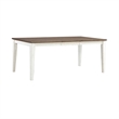 Pemberly Row Rectangular Leg Dining Table with Butterfly Leaf in White