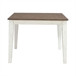 Pemberly Row Rectangular Leg Dining Table with Butterfly Leaf in White
