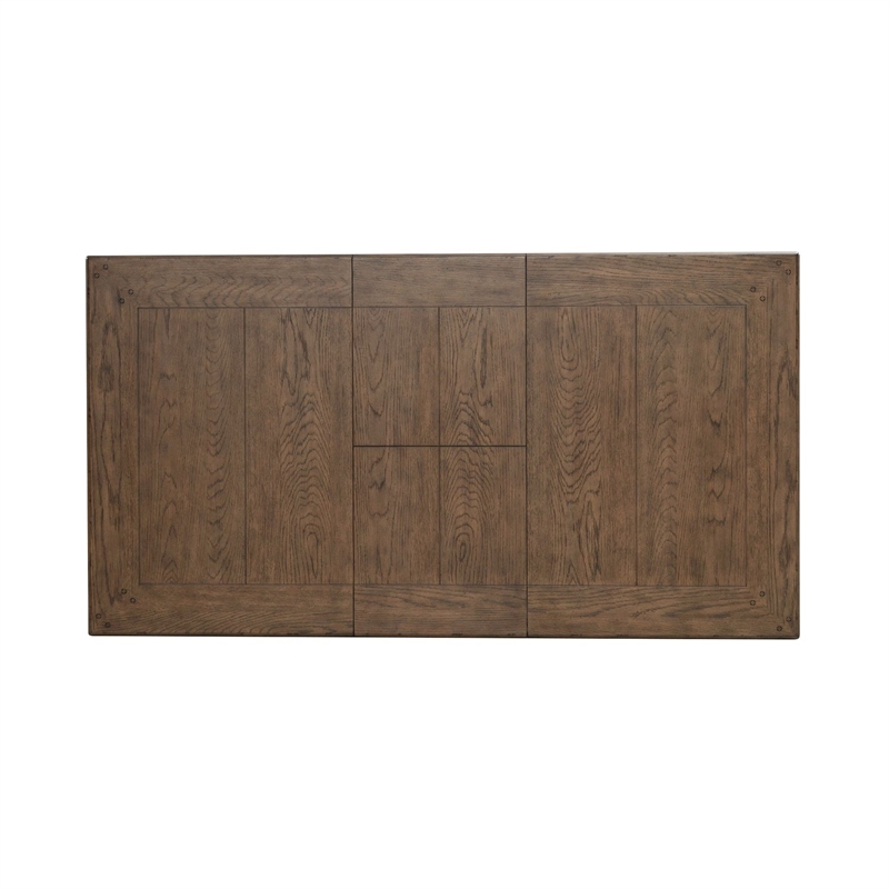 Pemberly Row Rectangular Leg Dining Table with Butterfly Leaf in White