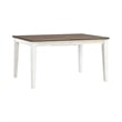 Pemberly Row Rectangular Leg Dining Table with Butterfly Leaf in White