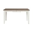 Pemberly Row Rectangular Leg Dining Table with Butterfly Leaf in White