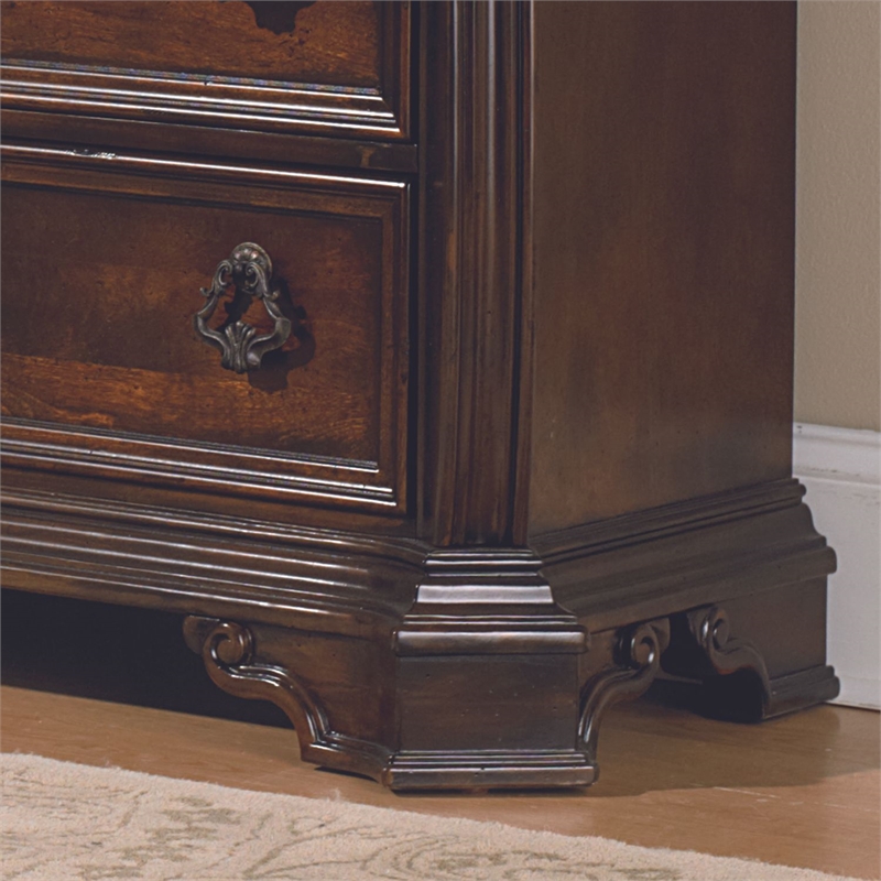 Pemberly Row California King Sleigh Bed with Dresser Mirror and Nightstand