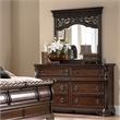 Pemberly Row Queen Sleigh Bed with Dresser Mirror Chest and Nightstand