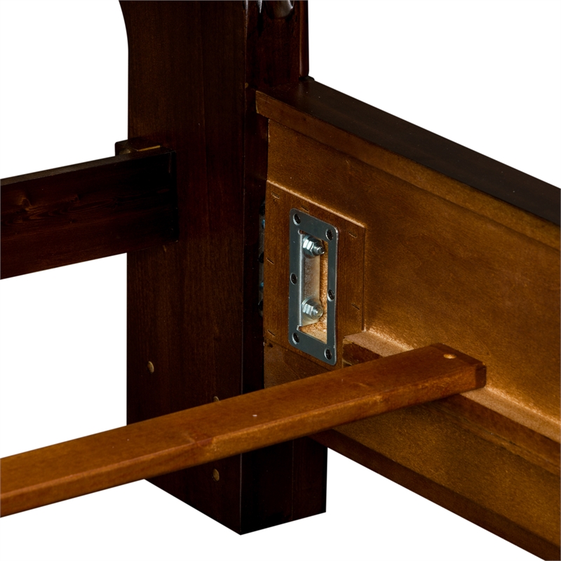 Pemberly Row Queen Sleigh Bed with Dresser Mirror Chest and Nightstand