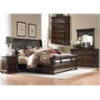 Pemberly Row Queen Sleigh Bed with Dresser Mirror Chest and Nightstand