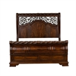 Pemberly Row Queen Sleigh Bed with Dresser Mirror and Chest in Brownstone
