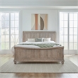 Pemberly Row Queen Sleigh Bed with Louis Philippe Styling in Saddle Tan