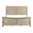 Pemberly Row Queen Sleigh Bed with Louis Philippe Styling in Saddle Tan