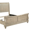 Pemberly Row King Sleigh Bed with Rolled Cap Rail in Saddle Tan